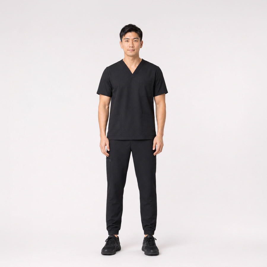 Cuello V con Pantalón - Negro