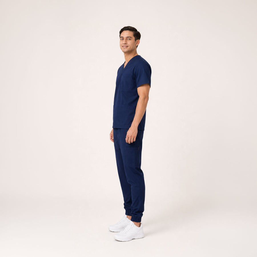 Cuello V con Pantalón - Azul Marino