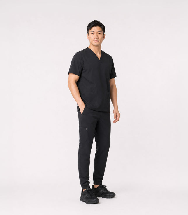Cuello V con Pantalón - Negro