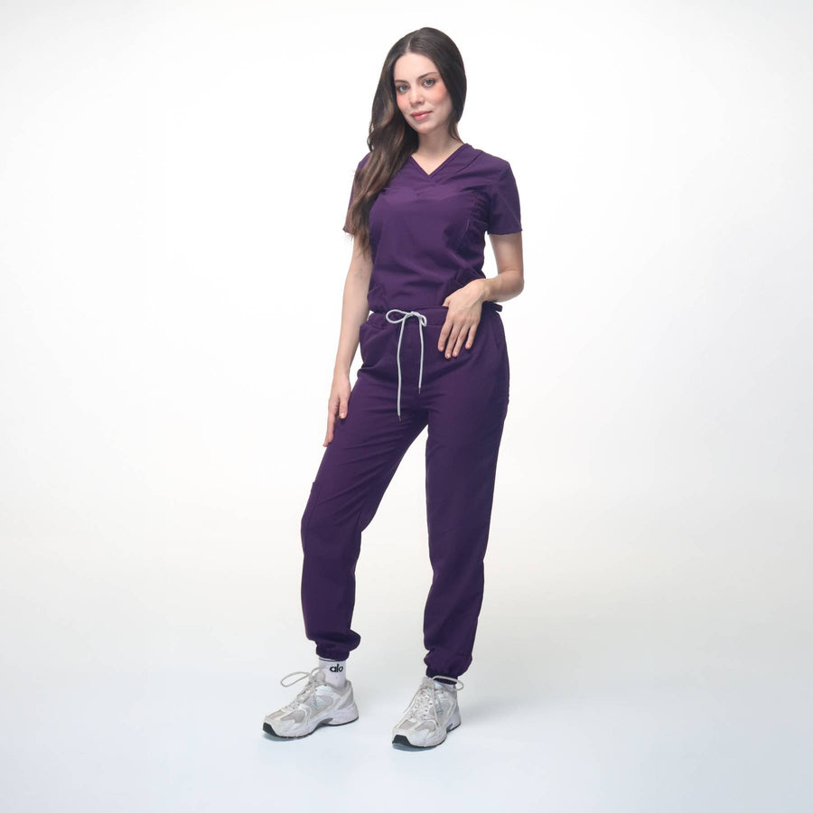 Cuello V con Pantalón - Morado