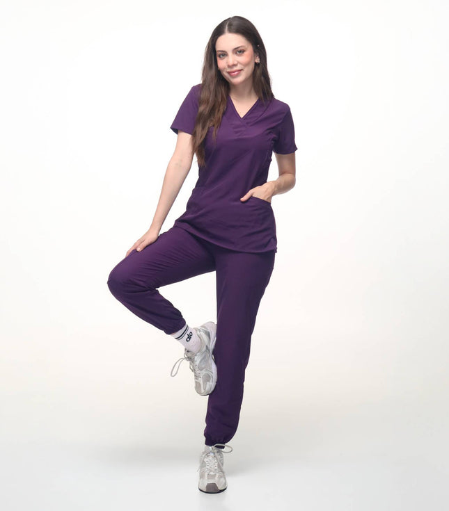 Cuello V con Pantalón - Morado